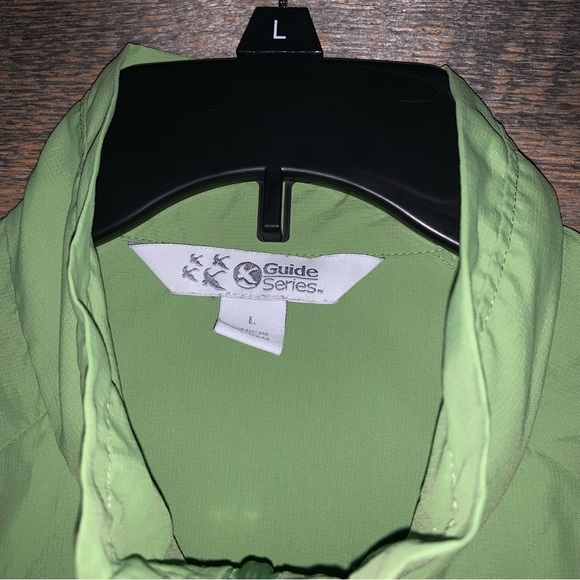 Women’s L GUIDE SERIES Green Nylon Packable Zip Front Jacket Cute Style EXC - Picture 3 of 12